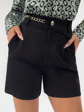 BIZwear Chain Detail Slant Pocket Shorts Workwear